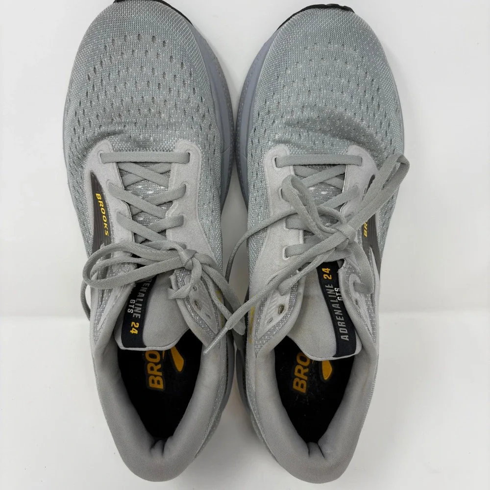 Brooks Adrenaline GTS 24 Men's Size 10.5 Wide Grey Running Shoes (1104372E084)